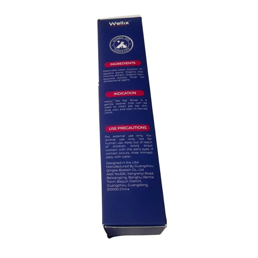 Wellix Ear Rinse for Dogs and Cats 4.06 Fl oz